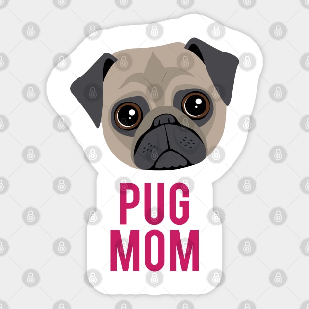 PUG MOM Sticker by NV